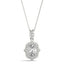 Scalloped Oval Halo Pendant