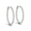 1.5 Inch 3 Row Pave Oval Hoop