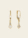 Art Deco Diamond Drop Earrings 14K Yellow Gold