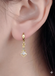 Art Deco Diamond Drop Earrings 14K Yellow Gold