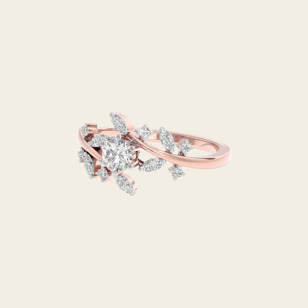 Celeste Diamond Orbit Ring 1.50ctw Rose Gold