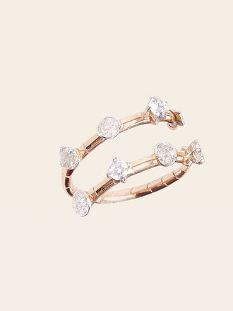 Celeste Diamond Orbit Ring 1.50ctw Rose Gold