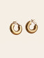 Luna Bold Dome Hoops 18K Yellow Gold