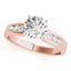 14k Rose Gold Single Row Engagement Rings