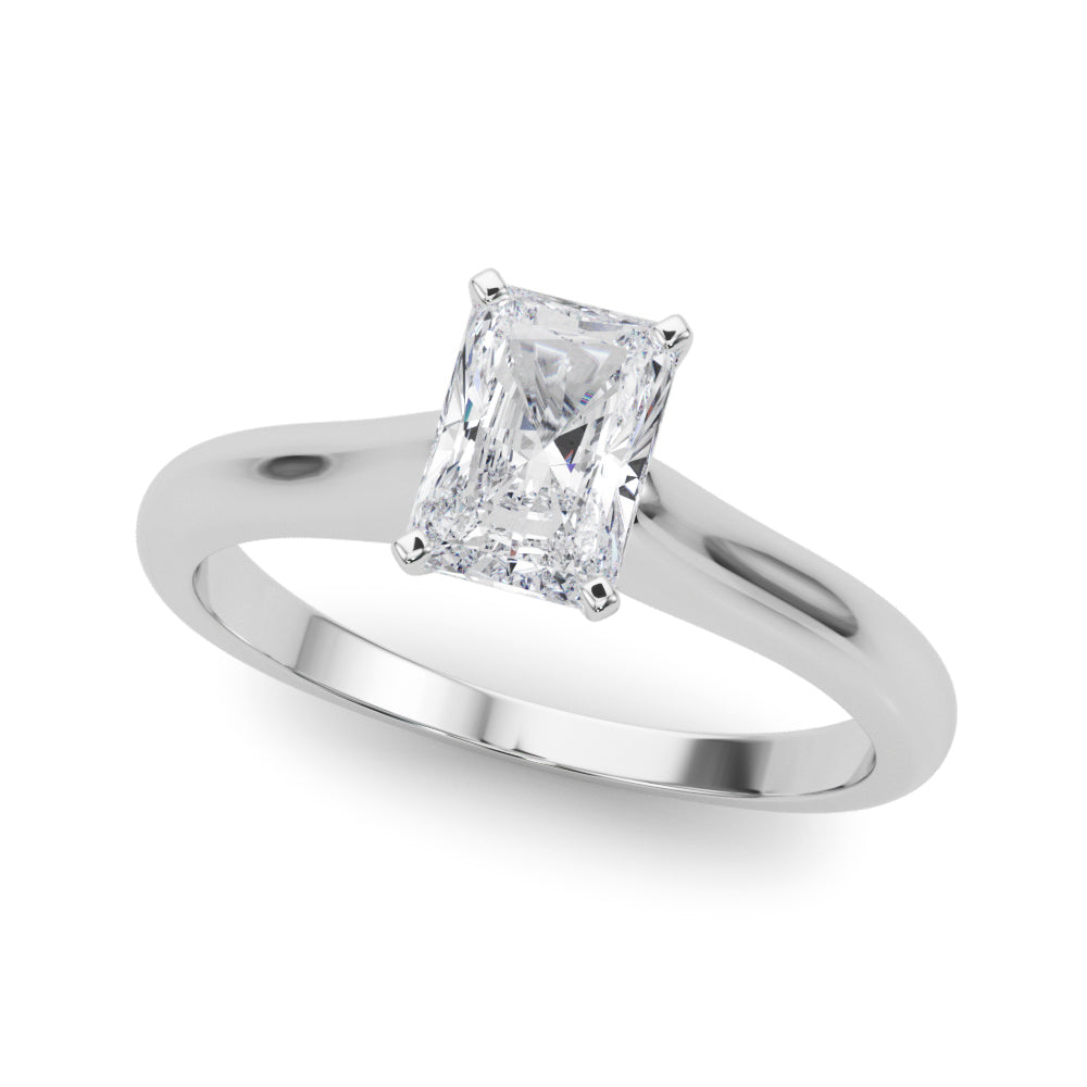14k White Gold Solitaire Engagement Rings