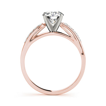 14k Rose Gold Bypass Engagement Rings