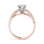 14k Rose Gold Bypass Engagement Rings
