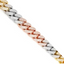 Tri-tone Cuban Bracelet 12mm