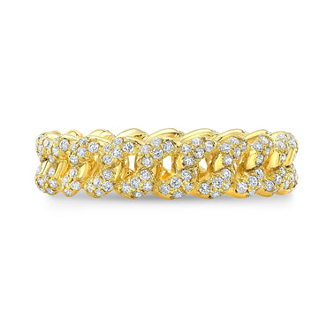 Diamond Cuban Link Eternity Ring