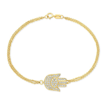 Double Chain Hamsa Bracelet