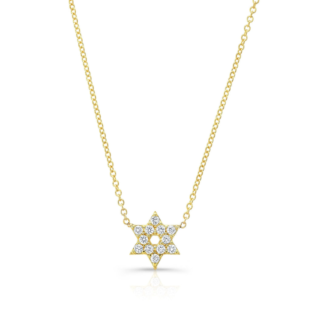 Diamond Star Of David Necklace